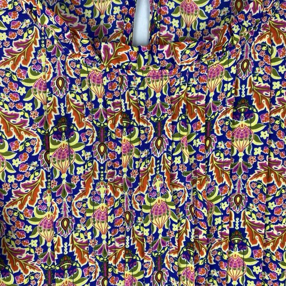 Rose & Olive 3X Blouse Multicolor Flutter Sleeve Floral Lightweight Boho Office - Picture 4 of 9